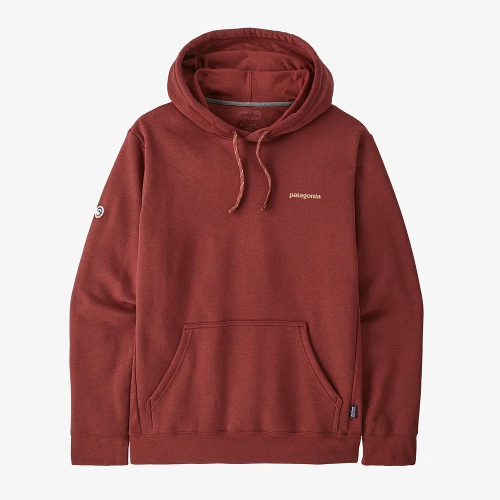 Patagonia Fitz Roy Icon Uprisal Hoodie Mangrove Red Mens Small Womens Medium NWT